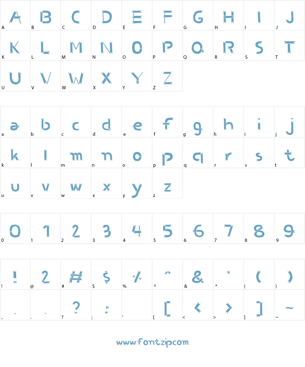 BCS BenWood Font Character